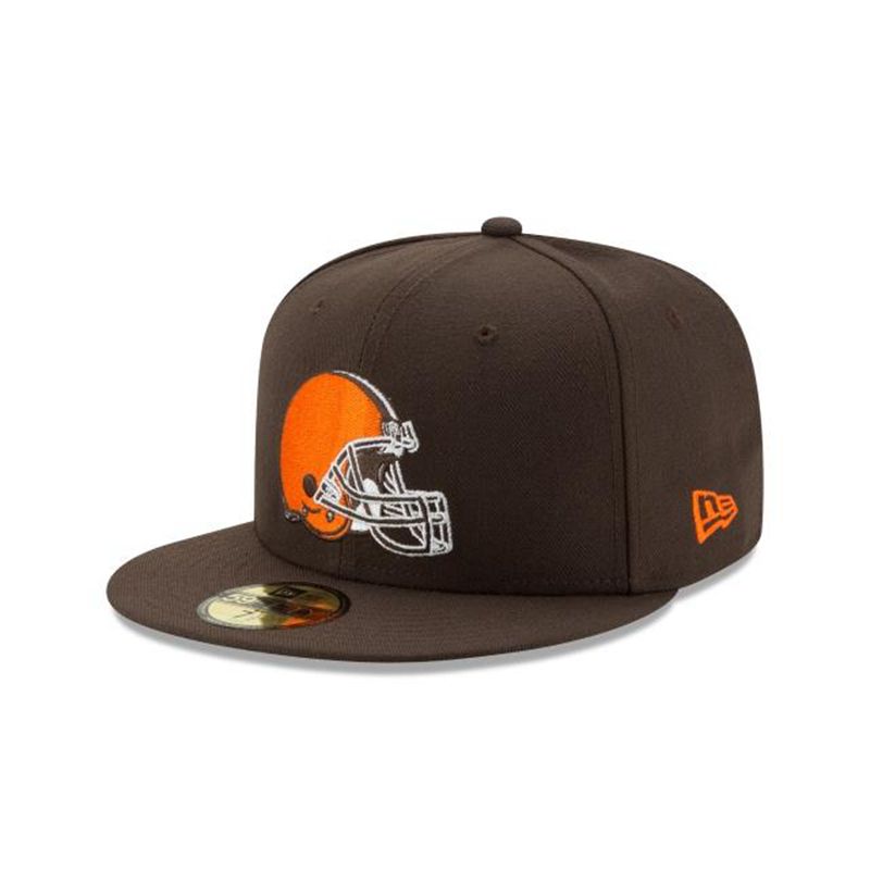 NFL Cleveland Browns 59Fifty Fitted (LZY2042) - Brown New Era Caps